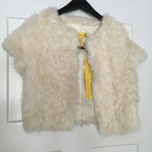 Catherine Malandrino Lamb fur shrug